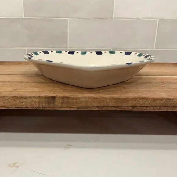 VTG Country Apple Heart Shaped Stoneware‎ Serving Dish - Picture 3 of 4